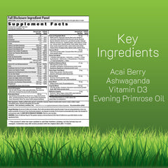 Irwin Naturals Living Green label close-up highlighting nutrients