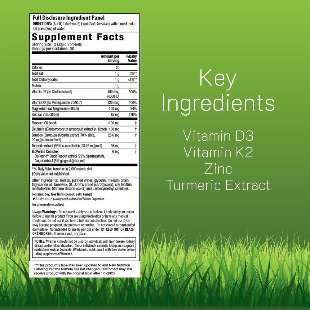 Irwin Naturals Mega D3 K2 Turmeric softgel pour showing easy dosing