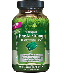 Irwin Naturals Prosta-Strong bottle with multi-nutrient formula for daily support.