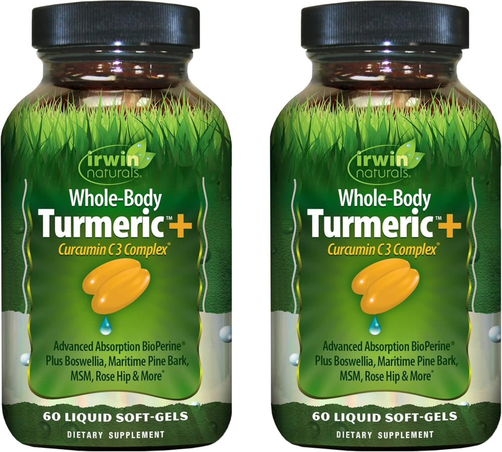 Irwin Naturals Whole Body Turmeric soft-gels bottle for antioxidant support