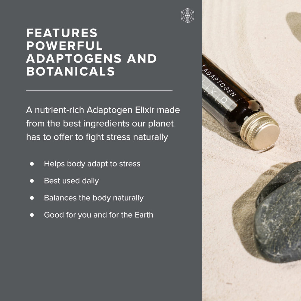 Isagenix Adaptogen Elixir liquid-pour captures a smooth sip for focus and calm
