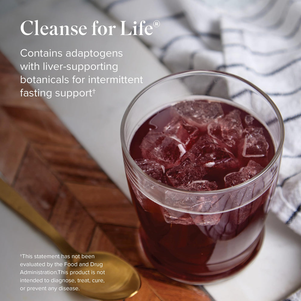 Isagenix Cleanse for Life ingredients label close-up with turmeric and bilberry