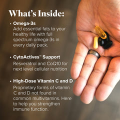 Isagenix Complete Essentials daily pack for men, antioxidant blend, supports resilience and cellular health.