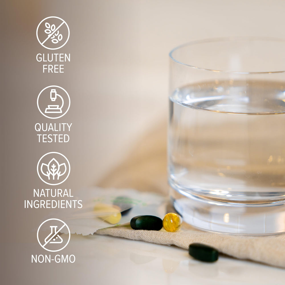 Isagenix Complete Essentials daily pack for men, omega-3 visual, supports overall wellness.