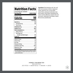 Isagenix Hydrate electrolyte powder in glass for refreshed hydration