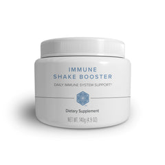 Isagenix Immune Shake Booster bottle front view showing unflavored formula for easy daily mixing.