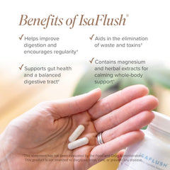 Isagenix IsaFlush non-GMO label signals additive-free care for health-minded users.