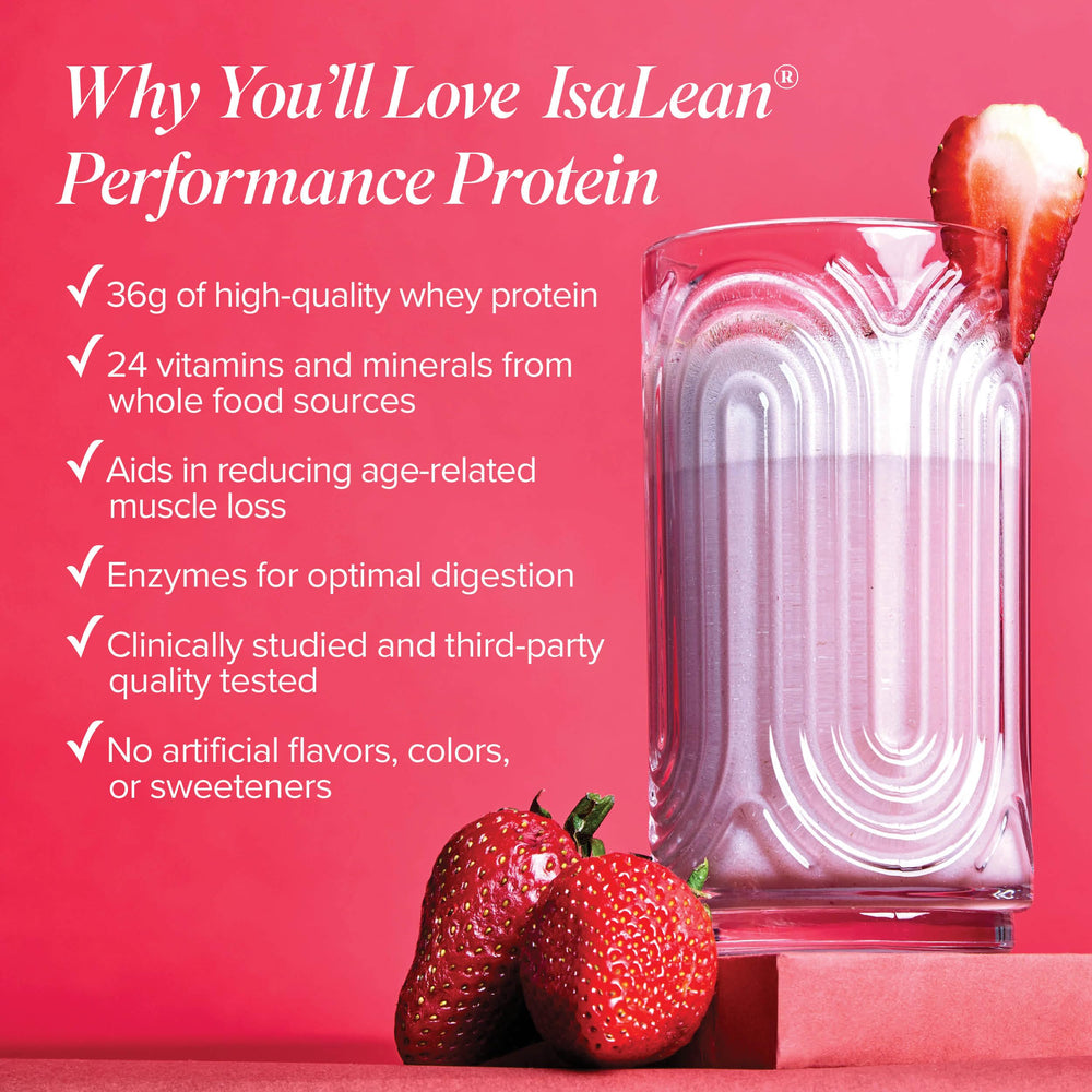 Isagenix IsaLean Shake with digestive enzymes illustrating easier digestion.