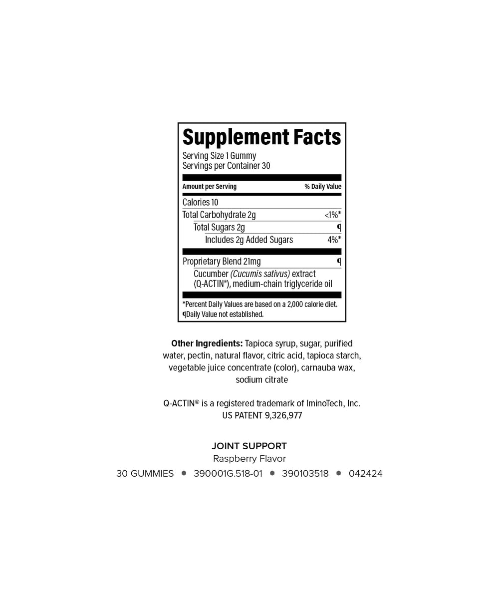 Isagenix Joint Support bottle featuring Q-actin ingredient