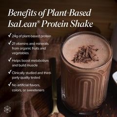 Isagenix IsaLean scoop and bag scene illustrating convenient protein option