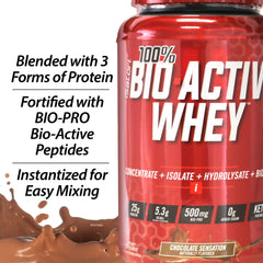 iSatori 100% Bio-Active Whey lifestyle shot for active fitness