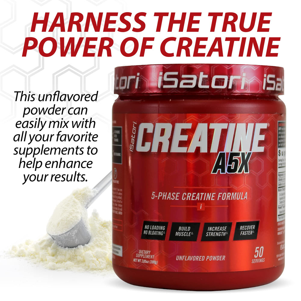 isatori creatine a5x bottle-on-pantry fits daily routine for consistency