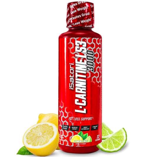 Isatori L-Carnitine LS3 3000 bottle ready for workout energy.