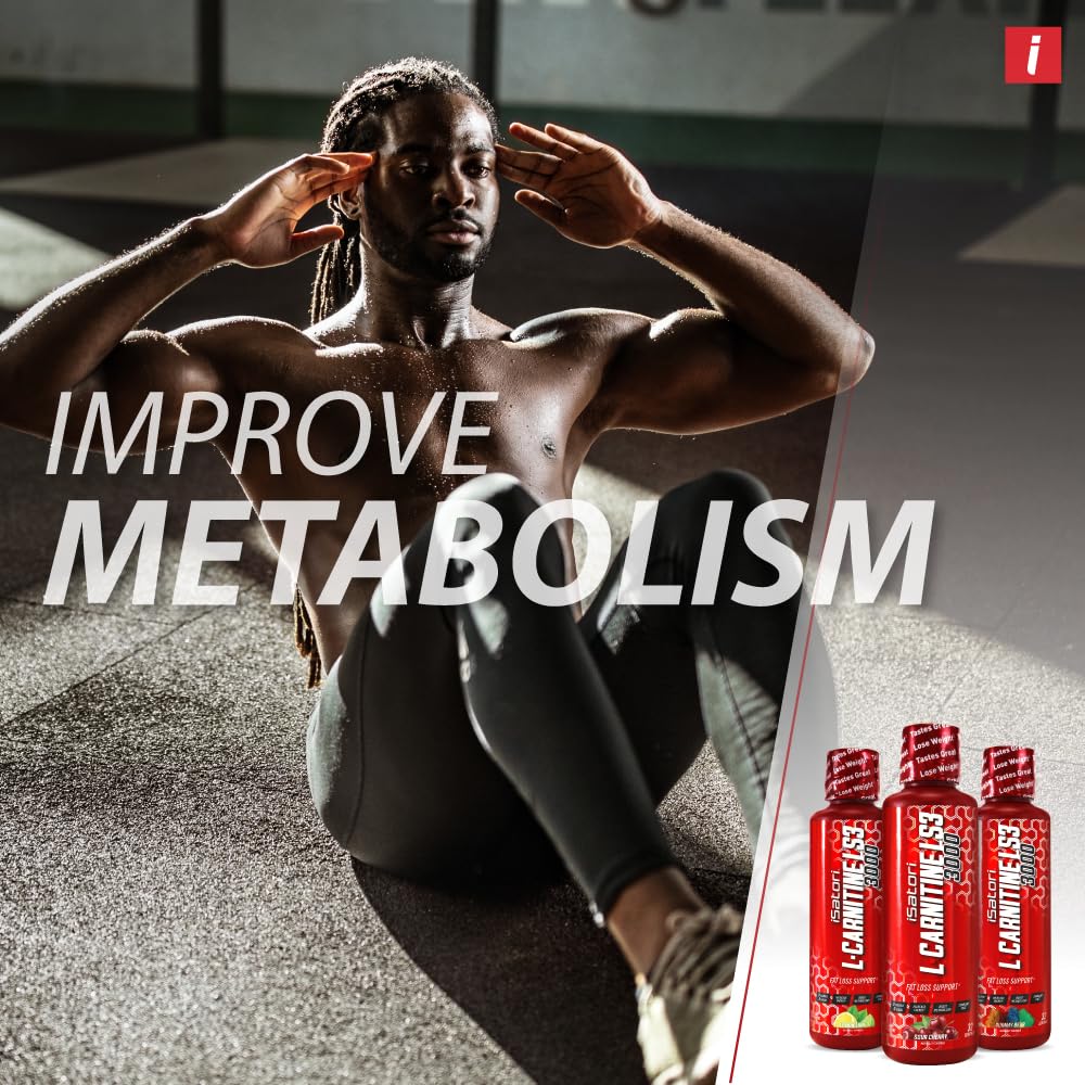 iSatori L-Carnitine LS3 bottle pour demonstrates convenient pre- or post-workout use