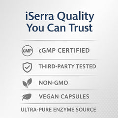 iSerra Serrapeptase delayed-release capsule illustrating advanced absorption technology