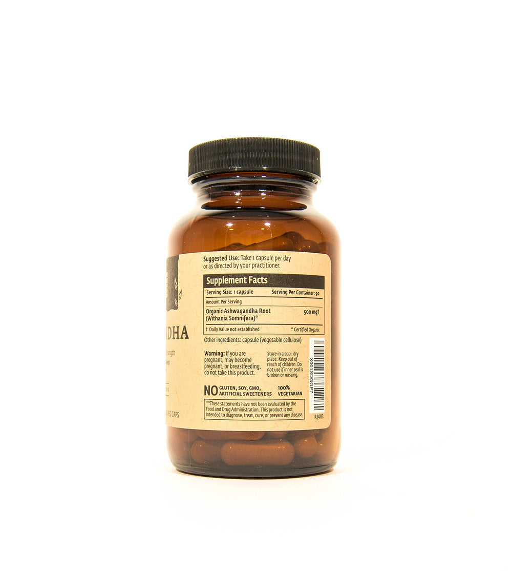 ISHA Ashwagandha packaging box with product details visible
