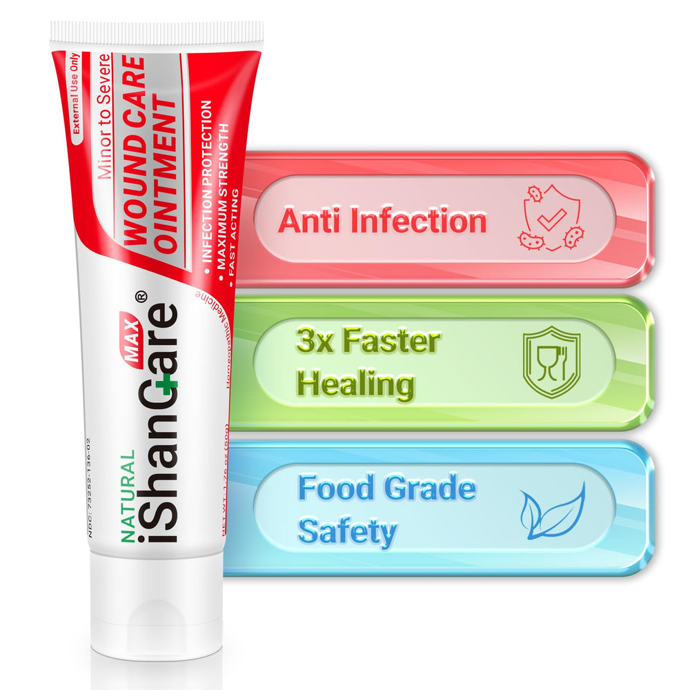 iShanCare Advanced Wound Healing Ointment bottle for on-the-go skin protection.