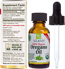 Isla nd Nutrition oregano oil from Spain, steam-distilled for broad-spectrum extracts and trusted sourcing