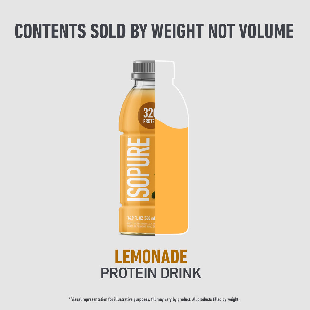 Isopure Lemonade bottle on a desk for quick protein during work