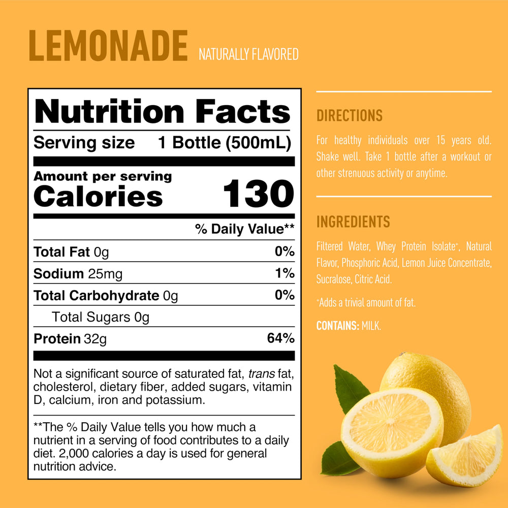 Isopure Lemonade bottle on the go for travel and workouts