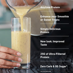 Isopure scoop in shaker ready for quick protein mix