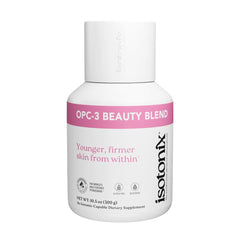 Isotonix OPC-3 Beauty Blend bottle label highlighting Pycnogenol for skin support