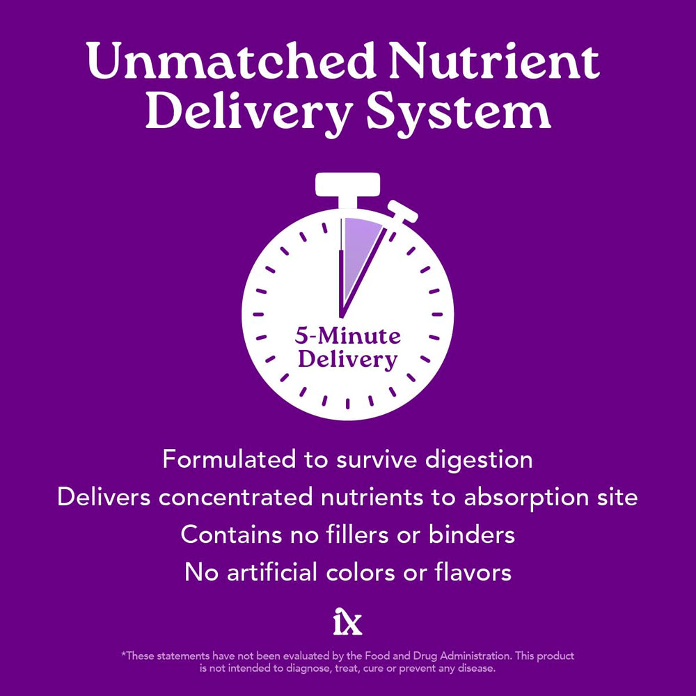 Isotonix OPC-3 capful dispensed into water for isotonic delivery.