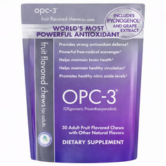 Isotonix OPC-3 chews bottle label for easy daily antioxidant support.