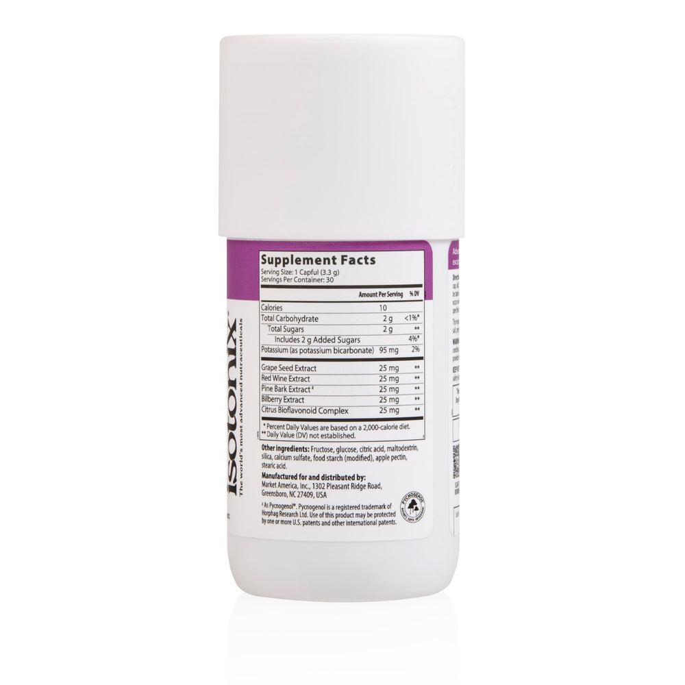 Isotonix OPC-3 mixed with water in glass for a daily drink.