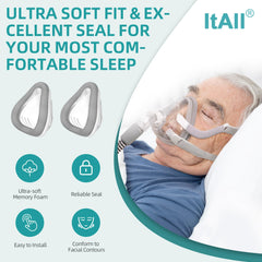 ItAll 2PCs Cushion Small nose-bridge closeup showing silicone seal for snug fit