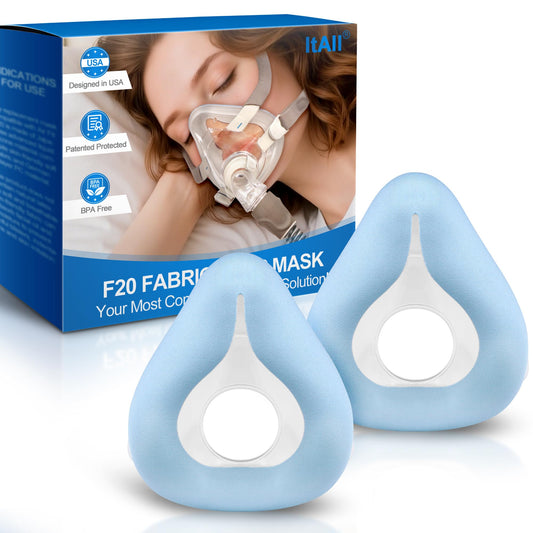 ItAll f20 fabric cushion blue close-up shows breathable cooling surface for skin