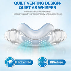 ItAll N30i quietAir mesh front demonstrates quieter airflow during sleep.