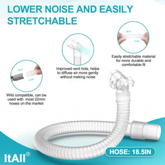 ItAll open-vision frame allows wearing glasses while using CPAP.