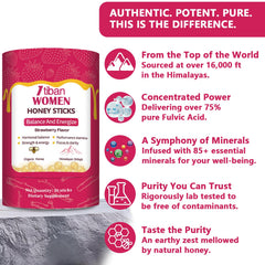 Itiban Shilajit Honey Sticks strawberry—stir into tea for a balanced daily ritual.