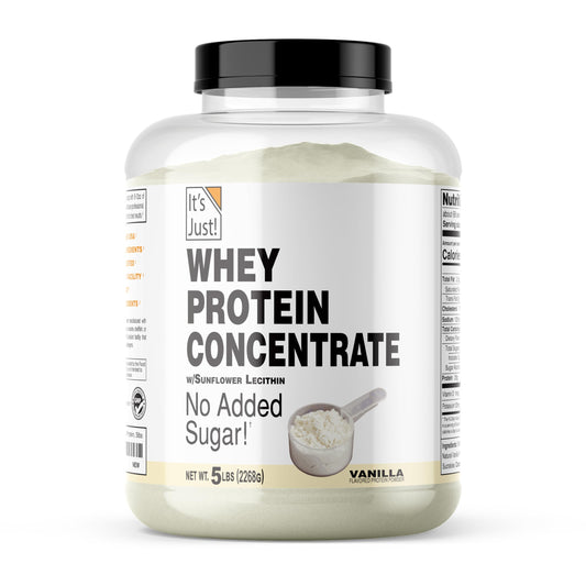 It's Just! vanilla whey protein powder for daily protein support.