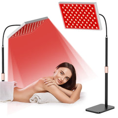 i-Venoya red light therapy panel with stand for versatile at-home sessions.