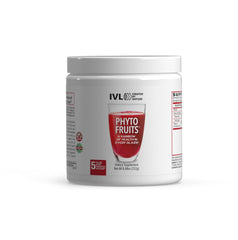 IVL Phyto Fruits Superfood Powder bottle highlighting 40 fruits for daily energy.