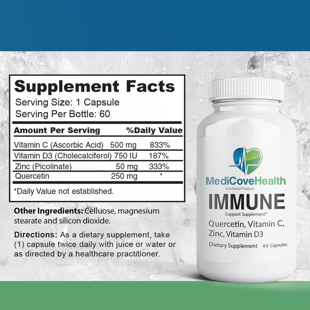 Ivory Caps Immune Support zinc bottle for mineral balance.