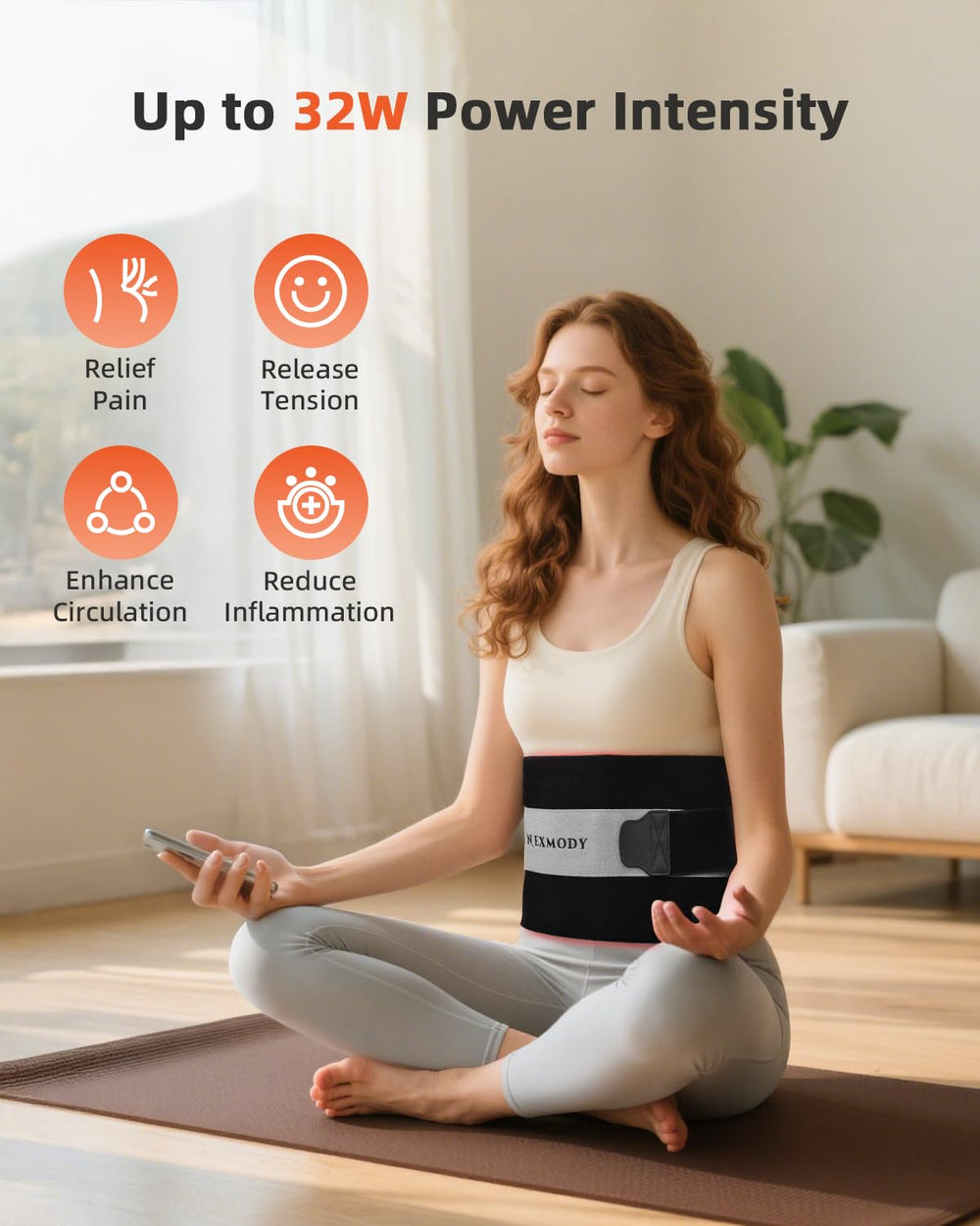 IWETQFF pad across chest and upper body for relaxation and warmth