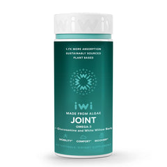 Iwi Life Joint Omega-3 softgels bottle for daily mobility support.