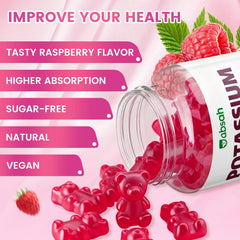 Jabsah potassium citrate gummies on a tray, ready for daily routine.