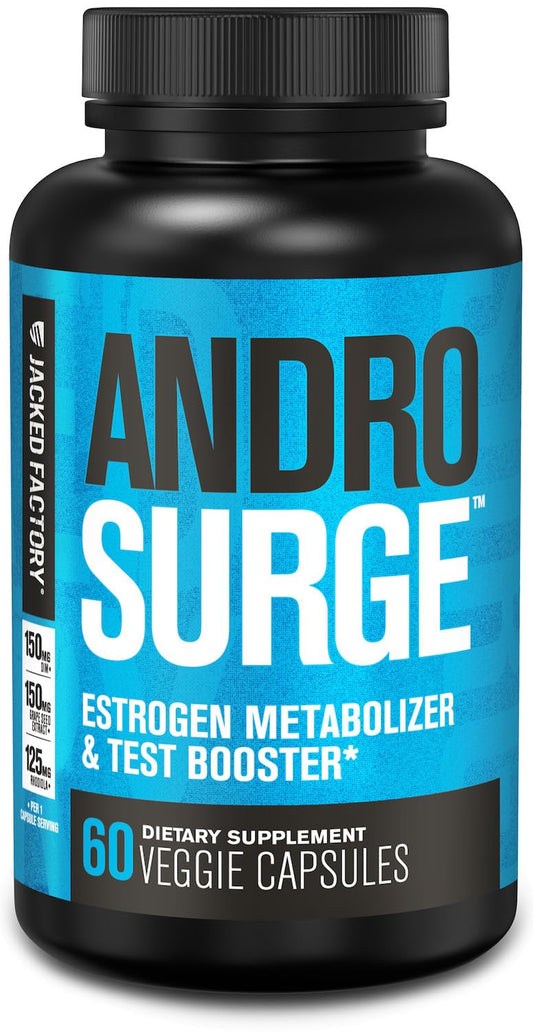 Jacked Factory Androsurge bottle front for men’s energy support