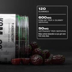 Jacked Factory Ashwagandha Gummies AstraGin absorption ingredient emphasis