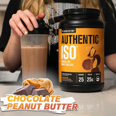 Jacked Factory Authentic ISO nutrition label highlights grass-fed origin and clean ingredients.