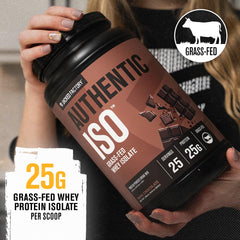 Serving poured into glass shows quick-dissolving post-workout protein