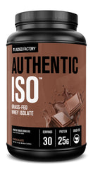 Jacked Factory Authentic ISO Whey Chocolate scoop for quick post-workout protein