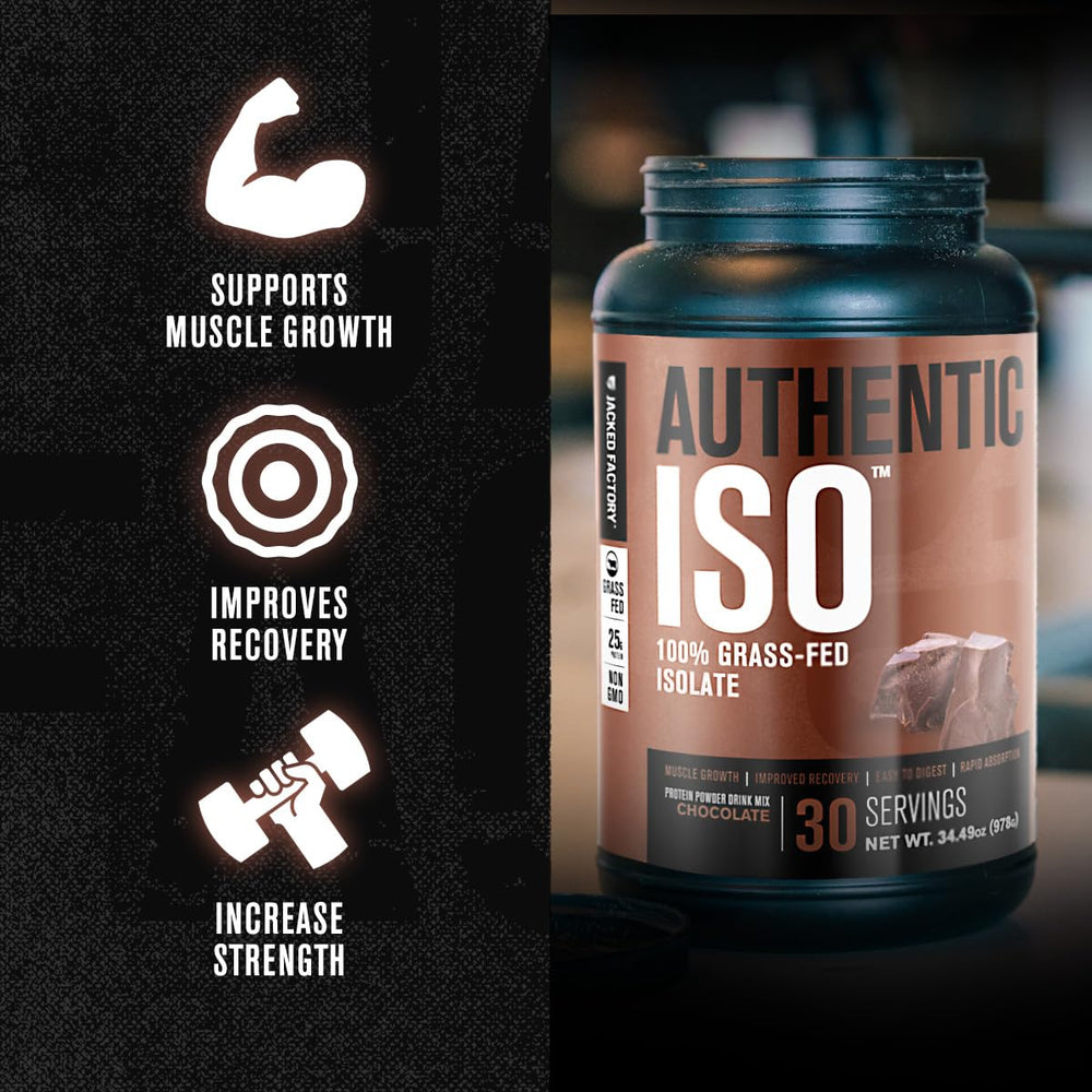 Jacked Factory Authentic ISO Whey Chocolate shaker cup for on-the-go mixes