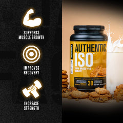 Jacked Factory Authentic ISO whey being poured into a shaker for quick recovery.