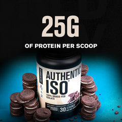 Creamy cookies and cream shake poured in glass after training