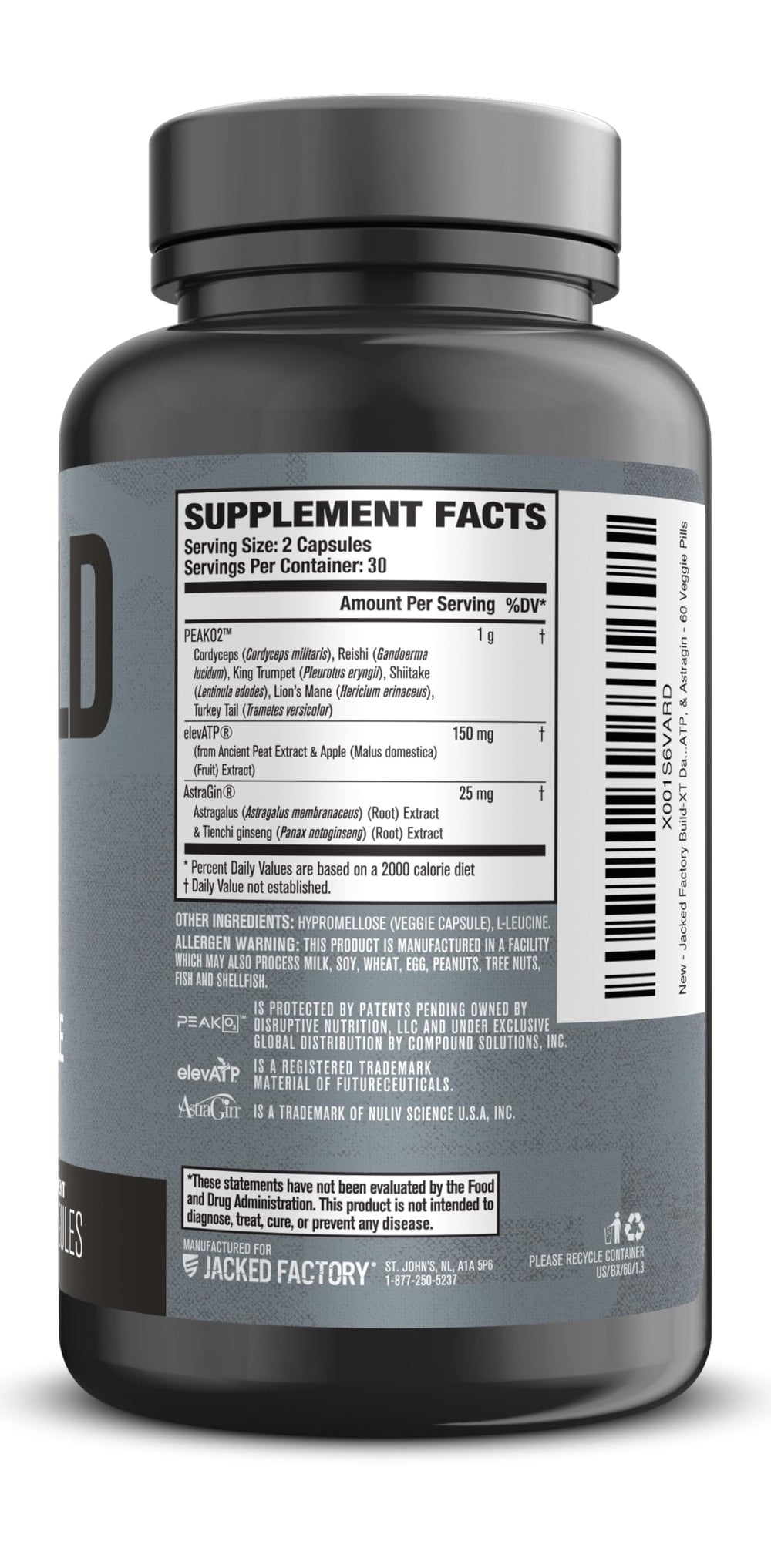 Jacked Factory Build-XT cgmp facility seal, signaling quality and safety standards.